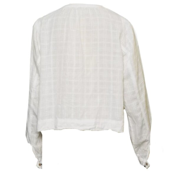 Brand New PILCRO CROPPED HENLEY BLOUSE - Picture 7 of 13